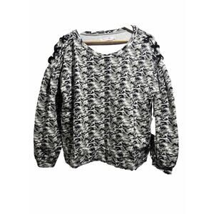 Billy T sweatshirt Size Large Black Camouflage camo gray NWT military Y2K